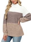 Plus Size Women's Fall Turtleneck Sweater Top