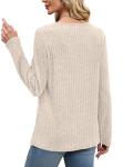 Trendy Women's Beige Crew Neck Sweater