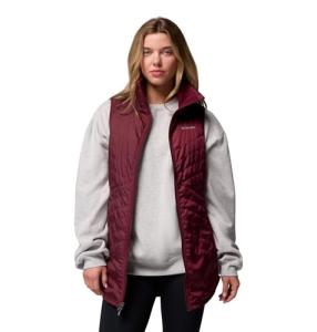 Columbia Women's Long Vest II in Rich Wine