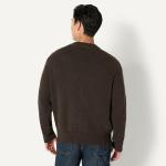 Men's Cotton Blend V-Neck Sweater in Chocolate