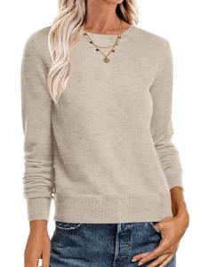 ANRABESS Women's Lightweight Long Sleeve Knit Sweater