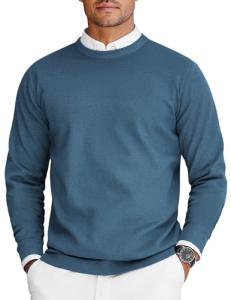 Men's Lightweight Knit Crew Neck Pullover Sweater