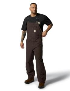 Carhartt Men's Insulated Duck Bib Overalls, Dark Brown
