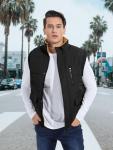 Men's Thick Fleece Padded Puffer Vest - Black