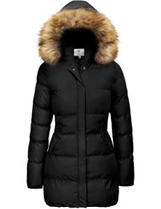 WenVen Women's Winter Jacket with Fur Hood