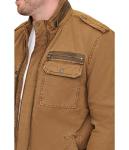 Levi's Men's Washed Cotton Military Jacket - Worker Brown