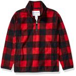 Boys' Red Buffalo Check Polar Fleece Pullover