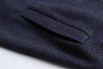 Men's Fleece Lined Knitted Cardigan Jacket - Navy