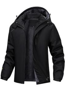 Men's Water-Resistant Winter Jacket with Hood