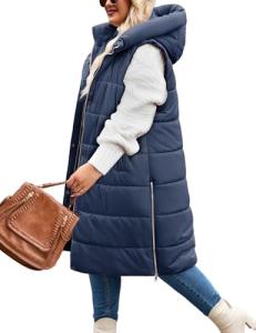 Plus Size Quilted Sleeveless Vest for Women