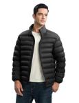 Men's Lightweight Water-Resistant Puffer Jacket with Hood