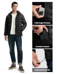 Men's Lightweight Water-Resistant Puffer Jacket with Hood