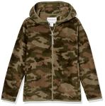 Toddler Boys' Olive Camo Fleece Hooded Jacket
