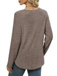 WIHOLL Women's Long Sleeve V Neck Sweater