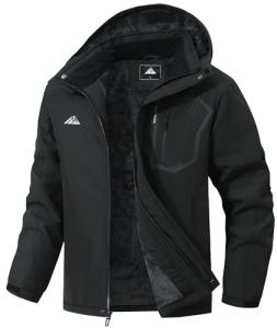 Men’s Warm Fleece-Lined Ski Jacket - Water-Resistant