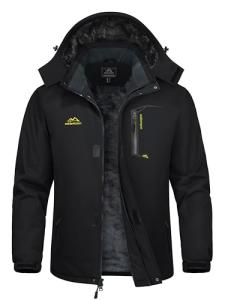 Men’s Waterproof Fleece Winter Jacket with Hood