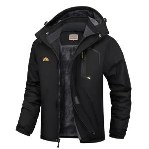 Men's Waterproof Ski Jacket with Fleece Lining