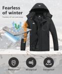 Men’s Warm Fleece-Lined Ski Jacket - Water-Resistant