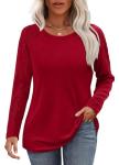 OFEEFAN Women's Red Christmas Sweater Top