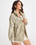 MEROKEETY Women's Fuzzy Sherpa Jacket with Pockets