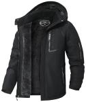 Men's Waterproof Ski Jacket with Hood