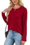 OFEEFAN Women's Red Christmas Sweater Top