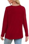 OFEEFAN Women's Red Christmas Sweater Top