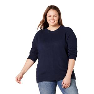 Women's Soft Touch Long-Sleeve Crewneck Sweater – Navy