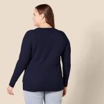 Women's Soft Touch Long-Sleeve Crewneck Sweater – Navy