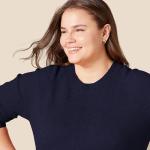 Women's Soft Touch Long-Sleeve Crewneck Sweater – Navy