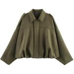 Csvinkiko Women's Oversized Faux Suede Bomber Jacket