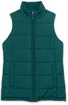 Women's Dark Green Mid-Weight Puffer Vest