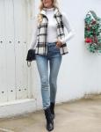 Plaid Zip-Up Sleeveless Jacket for Women