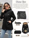 Women’s Warm Fleece Hooded Parka Jacket
