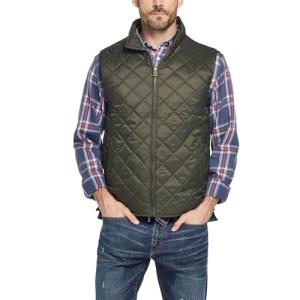 Weatherproof Vintage Mens Quilted Puffer Vest - Lightweight Padded Insulated Vest for Men (Rosin, Diamond X-Large)