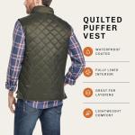 Weatherproof Vintage Mens Quilted Puffer Vest - Lightweight Padded Insulated Vest for Men (Rosin, Diamond X-Large)