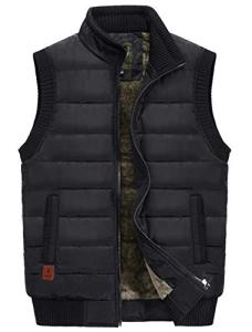 Men's Black Padded Fleece Vest Jacket 5XL/XL