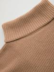 CIDER Women’s Cropped Turtleneck Sweater in Khaki
