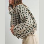 Qmlyev Women's Fuzzy Checkered Sherpa Jacket