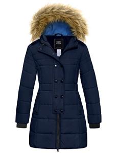 ZSHOW Girls' Navy Hooded Puffer Winter Coat