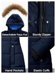 ZSHOW Girls' Navy Hooded Puffer Winter Coat