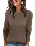 Trendy Brown Crochet Knit Sweater for Women