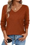 Trendy Women's V Neck Crochet Knit Sweater