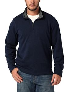 Mood Indigo Long Sleeve Fleece Quarter-Zip, Large