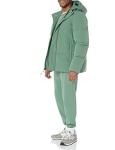 Men's Hooded Mid-Length Puffer Coat, Sage Green