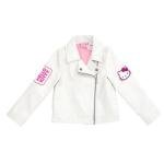 Hello Kitty Metallic White Faux Leather Jacket