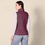 Lightweight Water-Resistant Burgundy Packable Puffer Vest