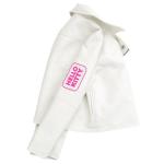 Hello Kitty Metallic White Faux Leather Jacket