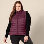 Lightweight Water-Resistant Burgundy Packable Puffer Vest