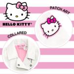 Hello Kitty Metallic White Faux Leather Jacket